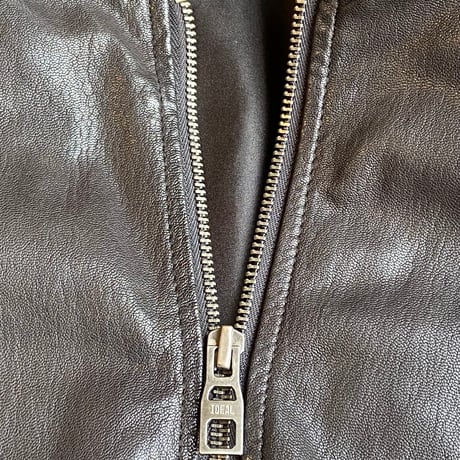 【URBAN RESEARCH DOORS】 山羊革 切替 ジャケット オリーブ×ブラック サイズ38