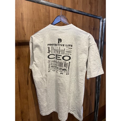 90s USA製 【Lee】 Billy Rushton Day ヘビーウェイト Tシャツ XL グレー 企業系 ヴィンテージ