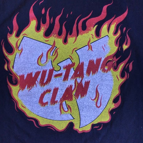 公式【Wu-Tang Clan】 ウータンクラン ファイヤーロゴ Tシャツ ヒップホップ ブラック Lサイズ