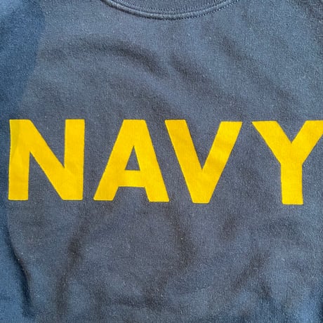 【GILDAN Heavy Blend】 NAVY カレッジロゴスウェット L