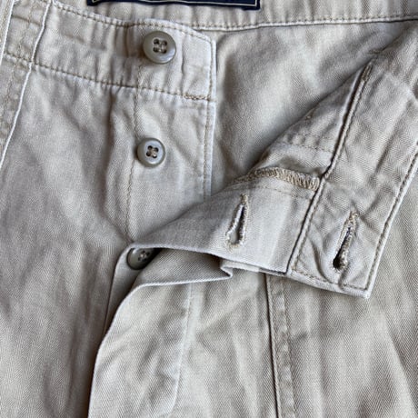希少 日本製90s 【Carhartt】  ヘリンボーン ベイカーショーツ W30 ベージュ エドウィン製ヴィンテージ HBT ショートパンツ