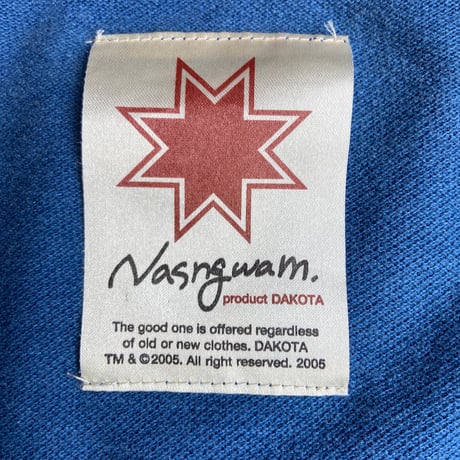 【Nasngwam】 ヘンリーネック 長袖 カットソー インディゴブルー系  product DAKOTA