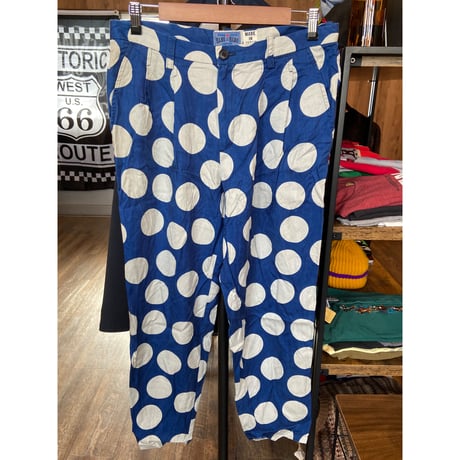 【BLUE BLUE JAPAN】 ビッグドット テーパードパンツ ブルー 日本製 2