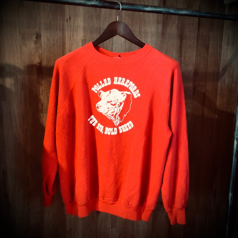 【ARTEX】70s 〜 80s USA製 スウェット vintageビンテージ 70s-80s/USA製【ARTEX】 アニマルプリント スウェット レッド XL