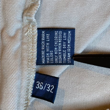 【POLO by Ralph Lauren】CLASSIC CHINO PHILIP PANT ベージュ 100%コットン チノパン W36/L32