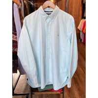 【Ralph Lauren】ボタンダウンシャツ XL 水色 オックスフォード CLASSIC FIT ポニー刺繍