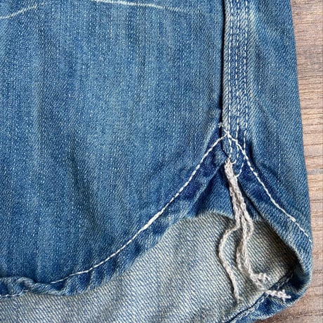 【BEN DAVIS】ヴィンテージ加工 シャンブレー ワークシャツ バックプリント L