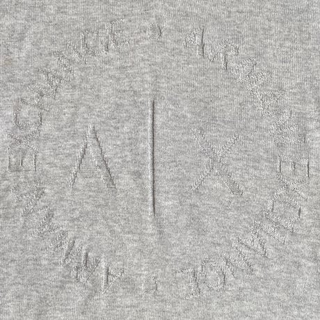 【ARMANI EXCHANGE A|X】 エンボス ロゴ クルーネック ニット セーター M グレー系 薄手 メンズ