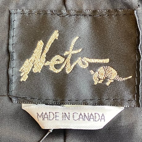 【MADE IN CANADA】Neto V字切替 本革 ラムレザージャケット ブラック ヴィンテージ