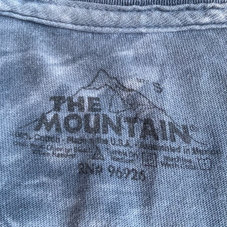 【The Mountain】 USA製 POWDER PIG タイダイ アニマルTシャツ  Park City, Utah リペア有 S