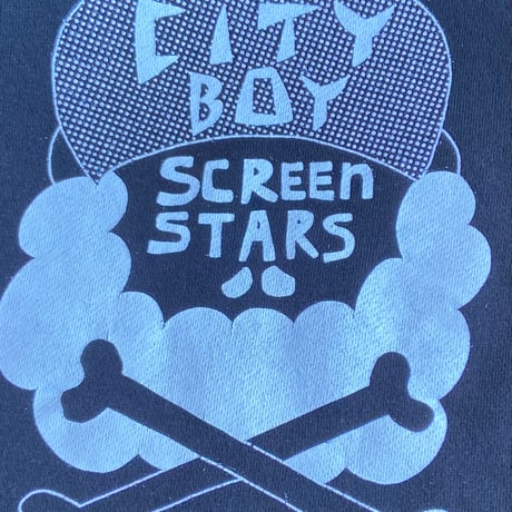 【SCREEN STARS BEST】 CITY BOY グラフィックプリント フーディー ブラック XL