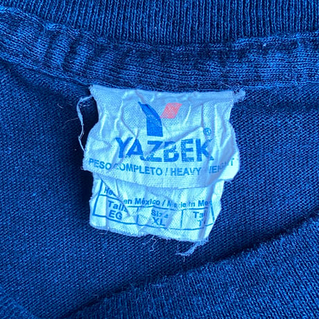 【メキシコ製】YAZBEK プリントTシャツ ネイビー XL プラヤ・デル・カルメン サーフ