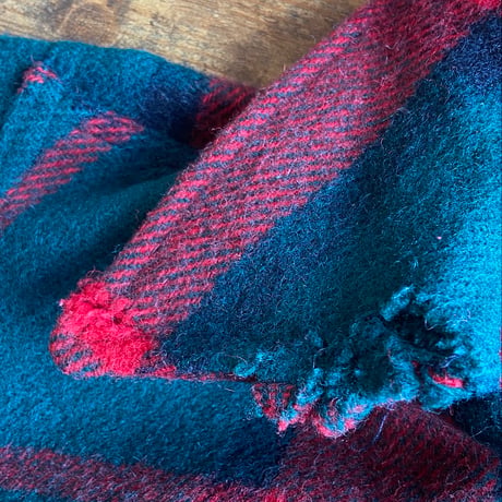 【Woolrich】ウールシャツ 白タグ 70s〜80s チェック柄 レッド×グリーン ヘビーネルシャツ メンズ M