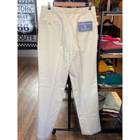 デッドストック【POLO by RALPH LAUREN】 2タック チノパン THE WILTON PANT ベージュ W34 L32 タグ付き