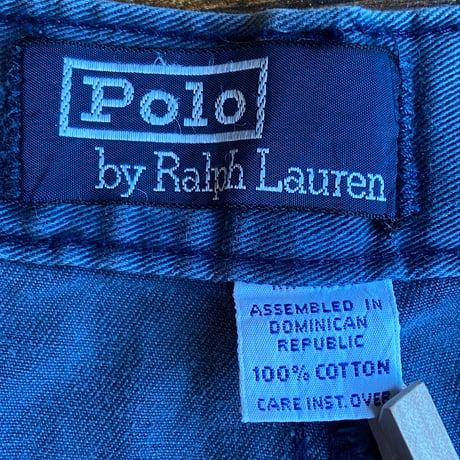 90s 【Polo by Ralph Lauren】 コットン ツータック チノパンツ W34 L32 グレー ヴィンテージ