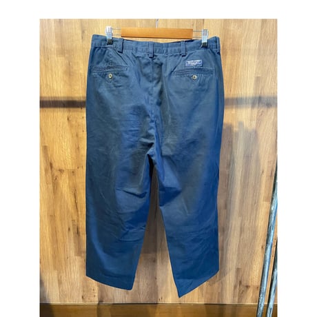 90s 【Polo by Ralph Lauren】 ANDREW PANT  2タック チノトラウザーズ ネイビー w34 L34