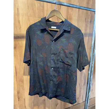 【BEAUTY&YOUTH UNITED ARROWS】 レーヨンシャツ L 総柄 オープンカラー 半袖 開襟
