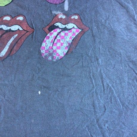 【The Rolling Stones】ローリング・ストーンズ マルチベロ バンドTシャツ / XXLサイズ（チャコールグレー）