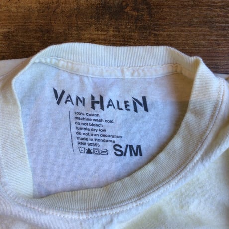 【VAN HALEN】 1984 TOUR OF THE WORLD バンドTシャツ  S-Mサイズ ライトイエロー