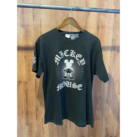 公式コラボ【73R × MICKEY MOUSE】 ゴシックロゴ Tシャツ L ブラック