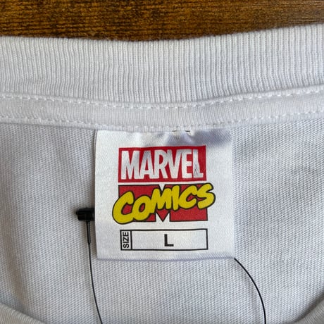 【GU × MARVEL】 ヒーローロゴ大集合 Tシャツ ホワイト Lサイズ