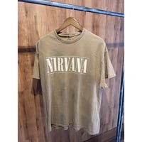 【NIRVANA】 スマイリー プリント Tシャツ XL フェードブラウン