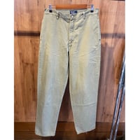 90s USA製 【Polo by Ralph Lauren】 2タック チノパンツ カーキ W33 L34