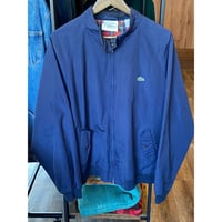【XLサイズ/希少】IZOD LACOSTE アイゾッド ラコステ スウィングトップ 紺 チェック裏地