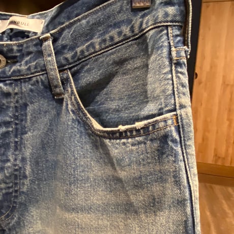 【JOHNBULL】ヴィンテージ加工 ダメージデニムパンツ M | クラッシュ & ブリーチ加工 21654