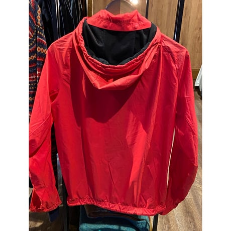 【DESCENTE 】フーデッドジャケット DAT-3205 赤×青 蛍光カラー ジップ ウィンドブレーカー Lサイズ