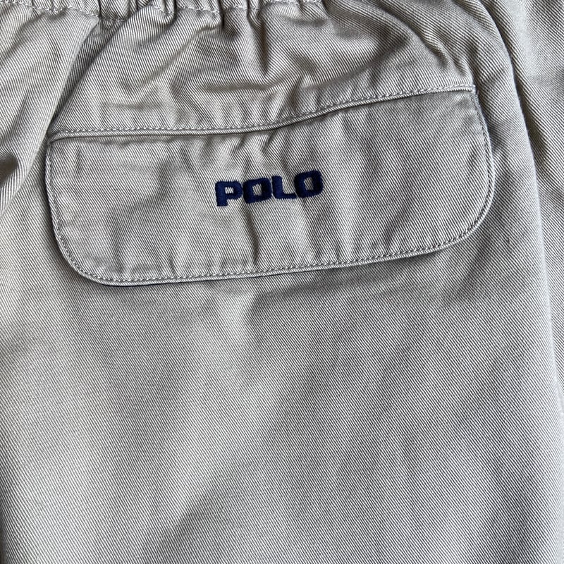 90s名作【Polo by Ralph Lauren】 イージーチノパンツ L ベージュ 紐