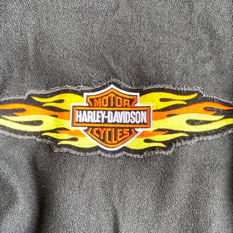 【90s USA製】HARLEY-DAVIDSON  レザー切替 スタジャン M / 袖革