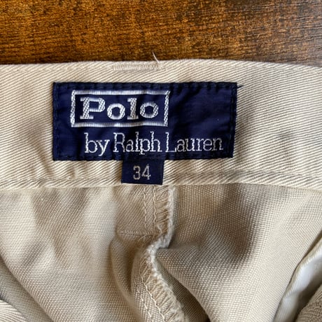デッドストック【POLO by RALPH LAUREN】 2タック チノパン THE WILTON PANT ベージュ W34 L32 タグ付き