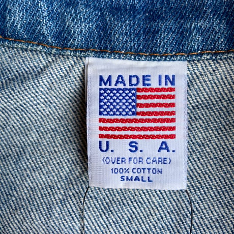 【MADE IN USA】 Infinity  エンボス加工 デニムジャケット ヴィンテージブルー S