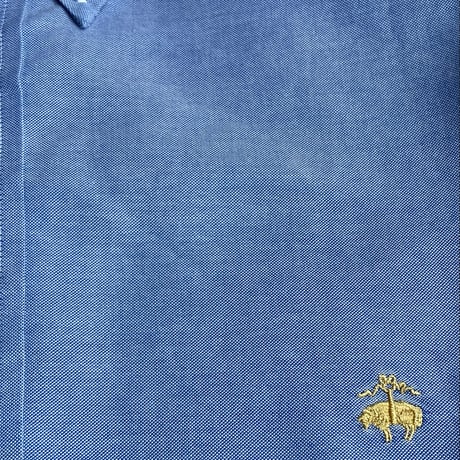 【Brooks Brothers】ノンアイロン BDシャツ L ブルー スーピマコットン リージェントフィット