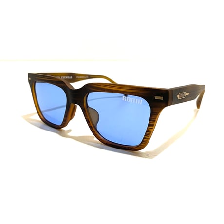 FLUX ユニセックス モデル サングラス Matte Sasa Brown × Light Blue フラックス マットササブラウン フレーム /  ライトブルー ノーマル カラー レンズ