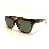FLUX ユニセックス モデル サングラス Shiny Sasa Brown × Green Grey Pol フラックス シャイニーササブラウン / グリーングレー ポラライズド 偏光レンズ