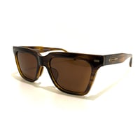 FLUX ユニセックス モデル サングラス Shiny Sasa Brown × Brown Pol フラックス シャイニーササブラウン フレーム / ブラウン ポラライズド 偏光レンズ