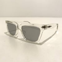 FLUX ユニセックス モデル サングラス Clear × Light Grey Pol フラックス クリア フレーム / ライトグレー ポラライズド 偏光レンズ
