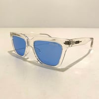 FLUX ユニセックス モデル サングラス Clear × Light Blue フラックス クリア フレーム /  ライトブルー ノーマル カラー レンズ