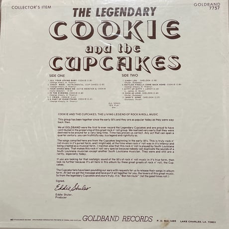 COOKIE and the CUPCAKES/ THE LEGENDARY
