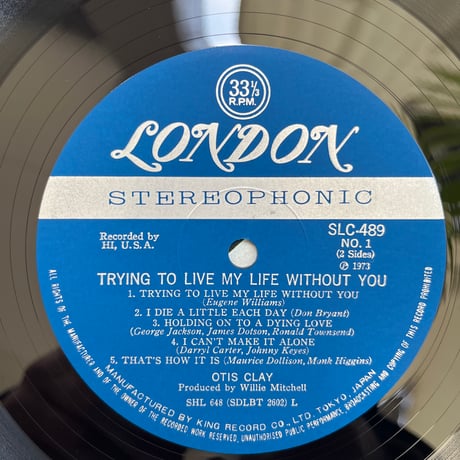 OTIS CLAY/ TRYING TO LIVE MY LIFE WITHOUT YOU