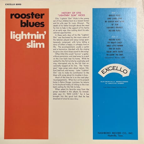 LIGHTNIN'SLIM/ ROOSTER BLUES