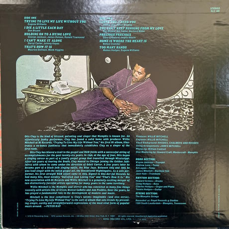 OTIS CLAY/ TRYING TO LIVE MY LIFE WITHOUT YOU