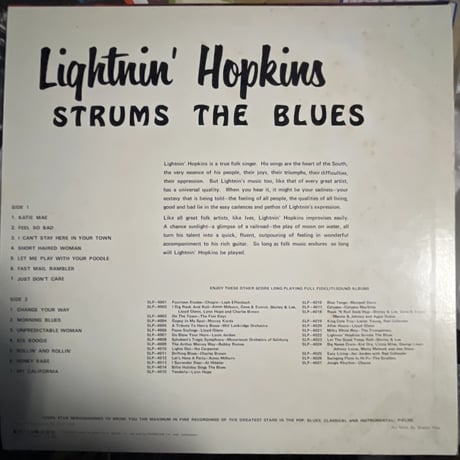 LIGHTNIN' HOPKINS/ STRUMS THE BLUES