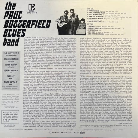 the PAUL BUTTERFIELD BLUES band