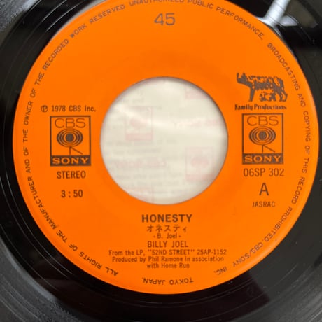 BILLY JOEL/ HONESTY