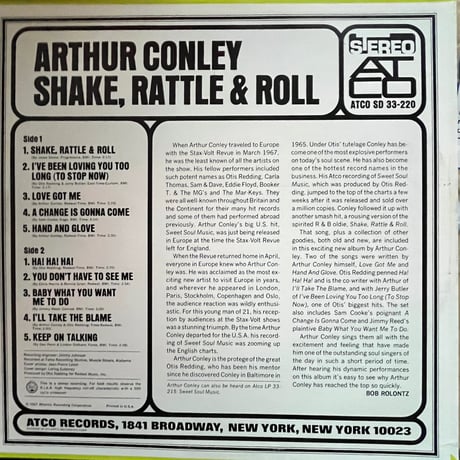 ARTHUR CONLEY/ SHAKE, RATTLE&ROLL