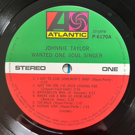 JOHNNY TAYLOR/ WANTED ON SOUL SINGER