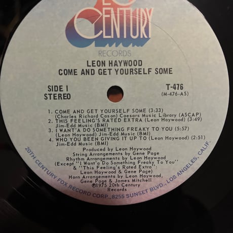 LEON HAYWOOD/ COME AND GET YOURSELF SOME